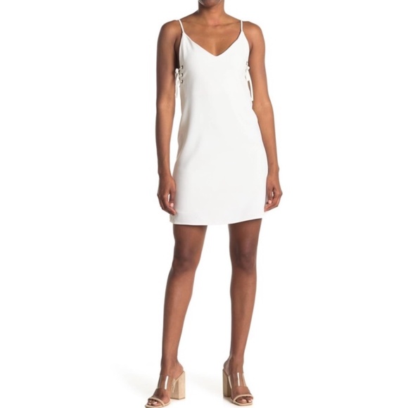 bishop + young Dresses & Skirts - Bishop & Young Ana white lace up side mini dress Sz XS